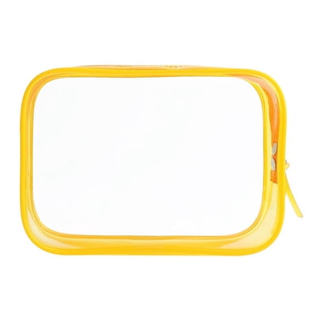 Coofit Makeup Bag Plastic Clear Portable Cosmetic Storage Pouch Toiletry Bag for Women Girls