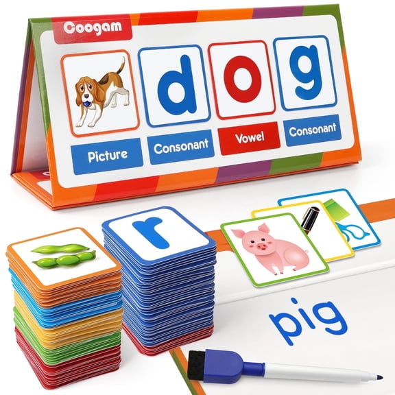 Coogam CVC Spelling Games CVC Magnetic Word Reading Learning Toy for 3 Year Old