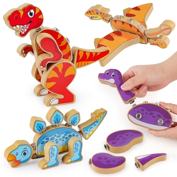 Coogam Dinosaur Building Block Set for 3-12 Years Old