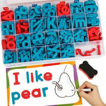 Coogam Magnetic Letters Learning Toys ,208 Pcs with Magnetic Board and Storage Box for 3 Years Old