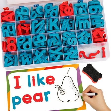 Coogam Magnetic Letters Learning Toys ,251 Pcs with Magnetic Board and Storage Box for 3 Years Old