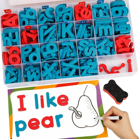 Coogam Magnetic Letters Learning Toys ,251 Pcs with Magnetic Board and Storage Box for 3 Years Old