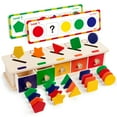 thumbnail image 1 of Coogam Montessori Toys Wooden Color Shape Sorting Box Game Geometric Matching Blocks Early Learning Educational Toy for 3 4 5 Year Old Baby Toddlers, 1 of 8