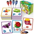 thumbnail image 1 of Coogam Short Vowel Spelling Flash cards, Learn to Write CVC SightWords Color Pattern Handwriting Cards Fine Motor Montessori Educational Toy for 3 4 5 Years Old, 1 of 9