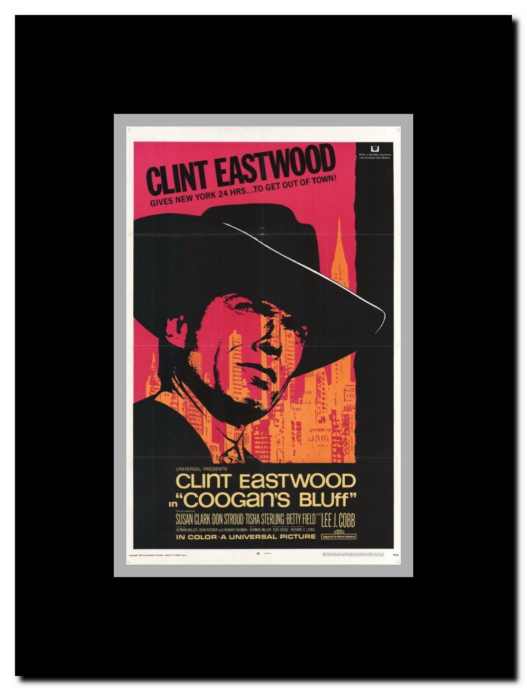 Coogan's Bluff Framed Movie Poster