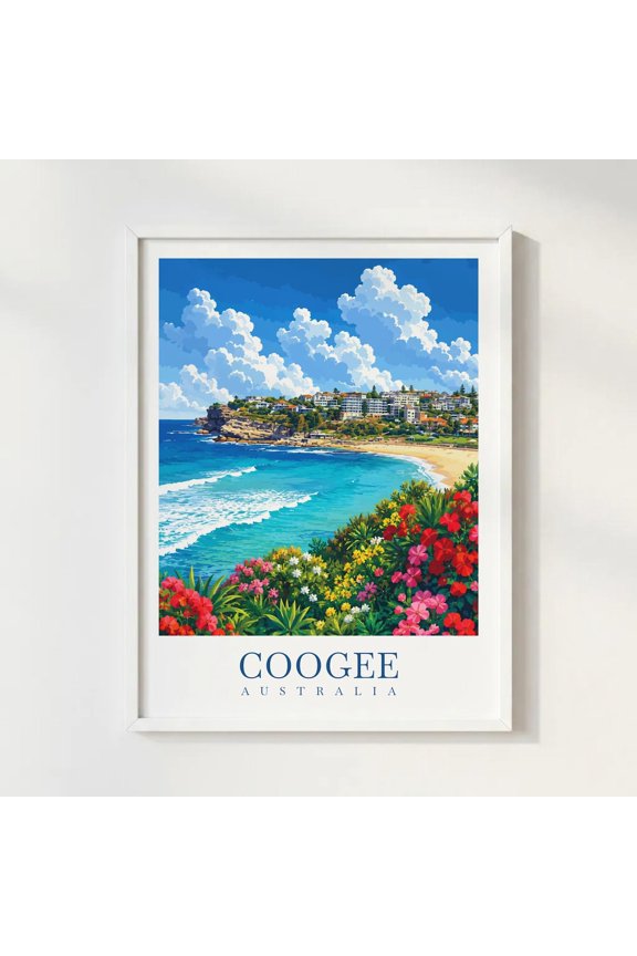 Coogee Beach Sydney Wall Art Print Ocean Decor Unframed Paper Print