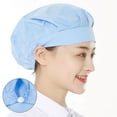 thumbnail image 1 of Cook Accessories Chic Breathable Hotel Restaurants Smoke-proof Dust Work Wear Hair Nets Cooking Hygienic Cap Chef Hat Work Hat SKY BLUE ALL CLOTH, 1 of 8