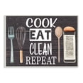 thumbnail image 1 of Cook Eat Clean Humorous Quote Rustic Kitchenware 10 in x 15 in Framed Drawing Art Print, by Stupell Home Décor, 1 of 6
