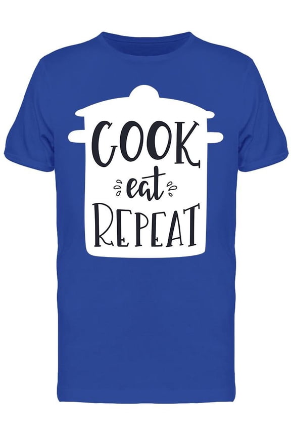 Cook Eat Repeat T-Shirt Men -Image by Shutterstock, Male Small