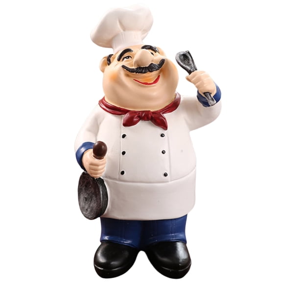 Cook Figurine Tabletop Decoration Resin Statue Ornament Suitable For Kitchen And Living Room Space