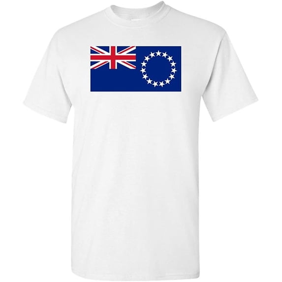 Cook Island Country Flag Adult DT T-Shirt Tee