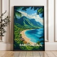 thumbnail image 1 of Cook Islands Travel Print Tropical Beach Ocean View, Stretched Canvas 16x20in, 1 of 4