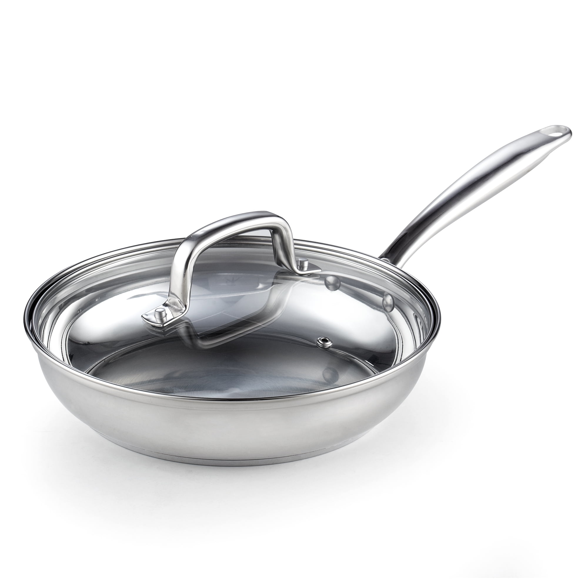Cooks Standard Multi-Ply Clad 10.5 Deep Saute Pan with Lid, Stainless Steel, 4 qt