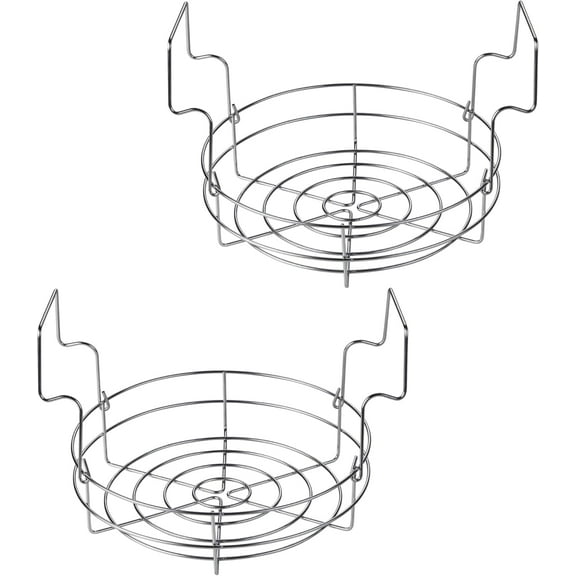 Cook N Home 12-inch Canning Rack, 2 Pack, Stainless Steel Steamer Canning Jar Rack, Kit for Regular Wide Mouth Mason Jars Ball Jars Holds 8 Pint or 7 Quart Jars