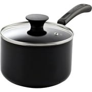 Cook N Home 3 Quart Nonstick Sauce Pan with Glass Lid , Multi-purpose Pot Saucepan Kitchenware, Black, Aluminum