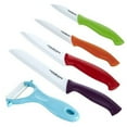 thumbnail image 1 of Cook N Home 9-Piece Ceramic Knife Set with Sheaths, Multicolor, 1 of 7