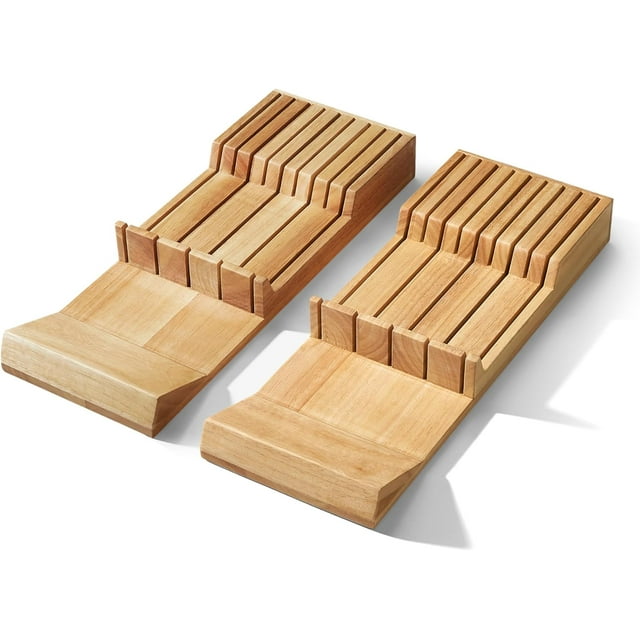 Cook N Home InDrawer Knife Block Organizer 18slot, (2pc 9Slot