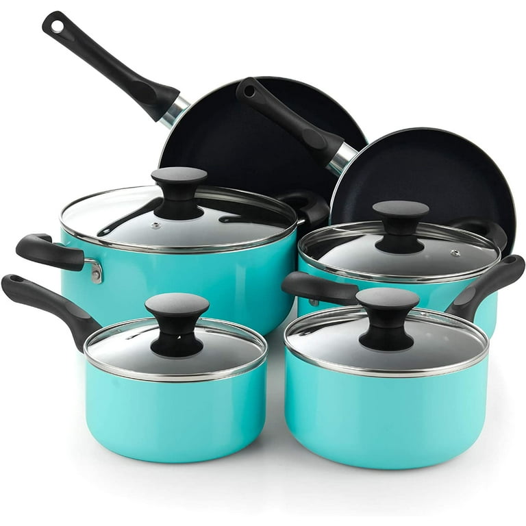 Cook N Home cook n home pots and pans nonstick kitchen cookware sets  include saucepan frying pan stockpots 8-piece, heavy gauge, stay coo