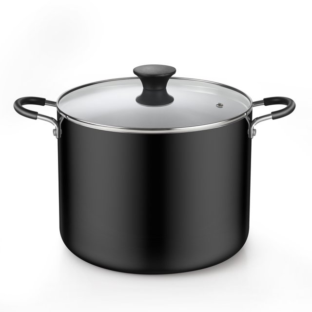 Cook N Home Nonstick Stockpot with Lid 10.5QT, Professional Deep