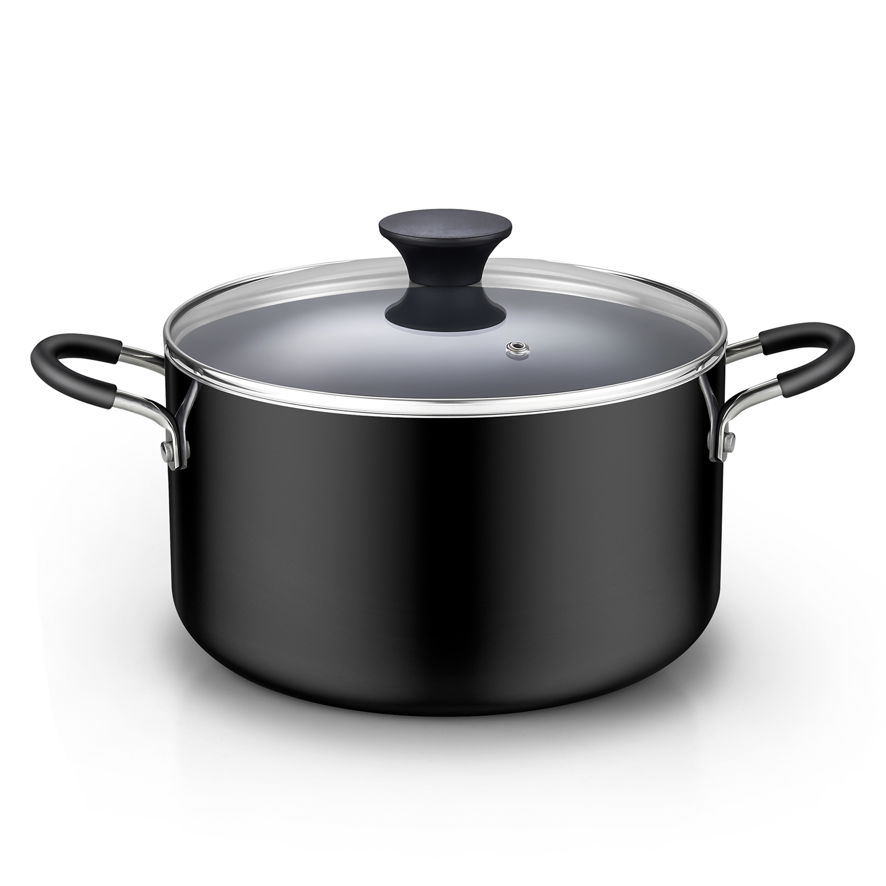 NutriChef Cooking Pot with Lid NonStick HighQualified Kitchen Cookware, 2.1 Quart