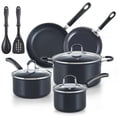 thumbnail image 1 of Cook N Home Professional Pots and Pans Nonstick Hard Anodized Cookware Set,  Dishwasher Safe with Stay-Cool Handles, 10-Piece, Black, 1 of 13