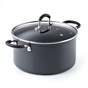 Cook N Home Professional 6 Quart Nonstick Stock Pot, Soup pot with Lid, Hard Anodized Stockpot with Stay-Cool Handles, Cooking Pot for Seafood Boil, Crab, Pasta, Oven Safe, Black
