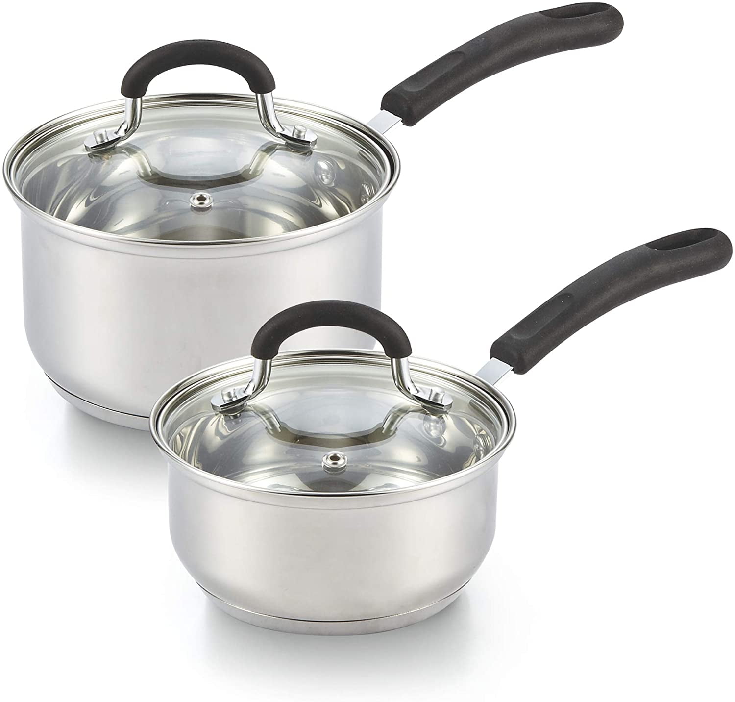 Stainless Steel Saucepan with Glass Lid, Professional Sauce Pan Milk P –  1981Life