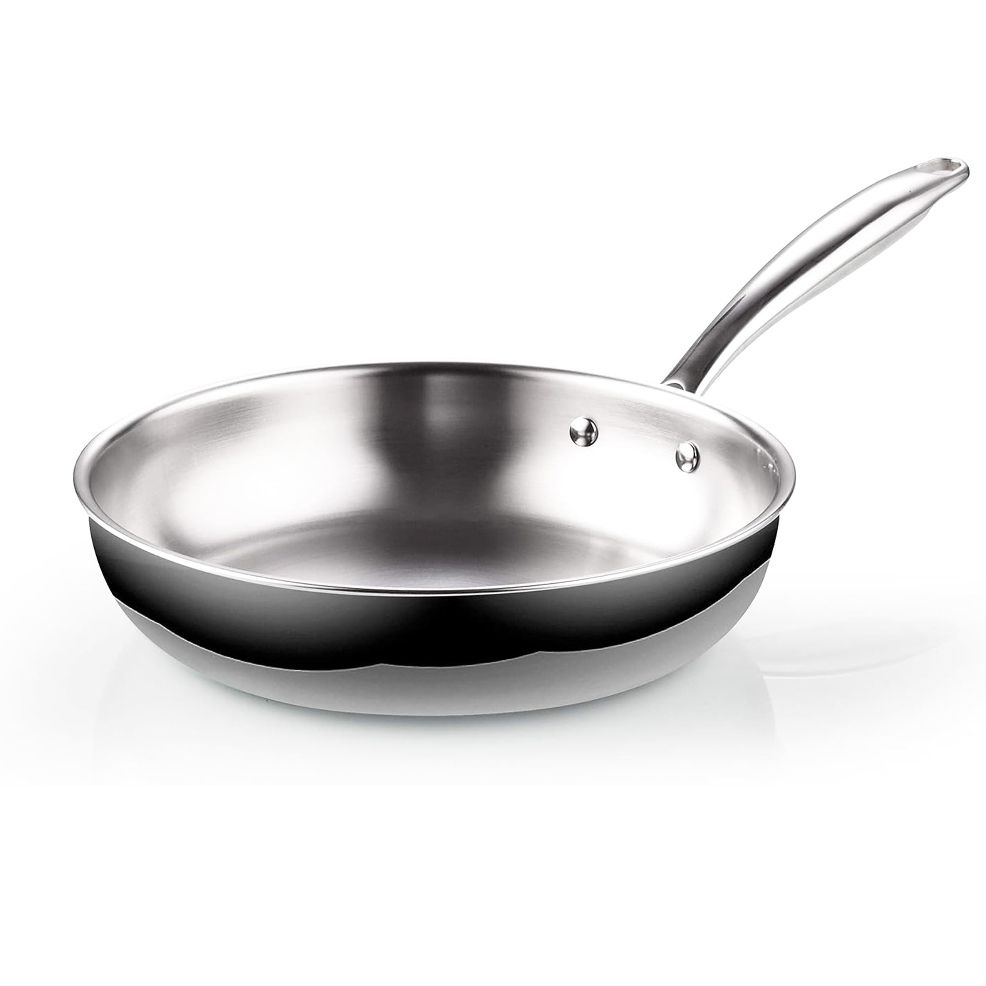 All clad stainless steel 3 QT 11 inch sauté skillet frying pan cook with no  lid