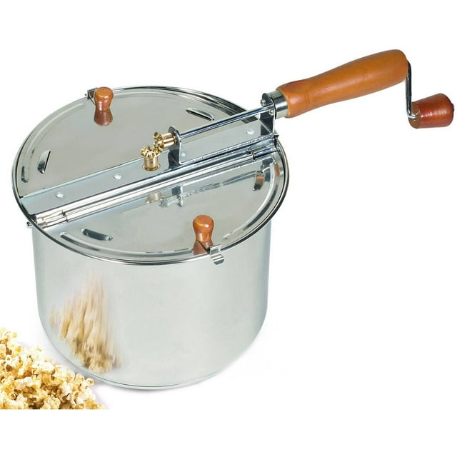 Cook N Home Stainless Steel Stovetop Popcorn Popper, 6.5qt