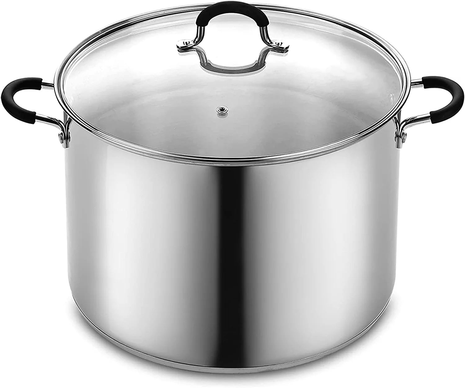 Cook N Home 8 qt. Stainless Steel Stock Pot with Glass Lid 02681 - The Home  Depot