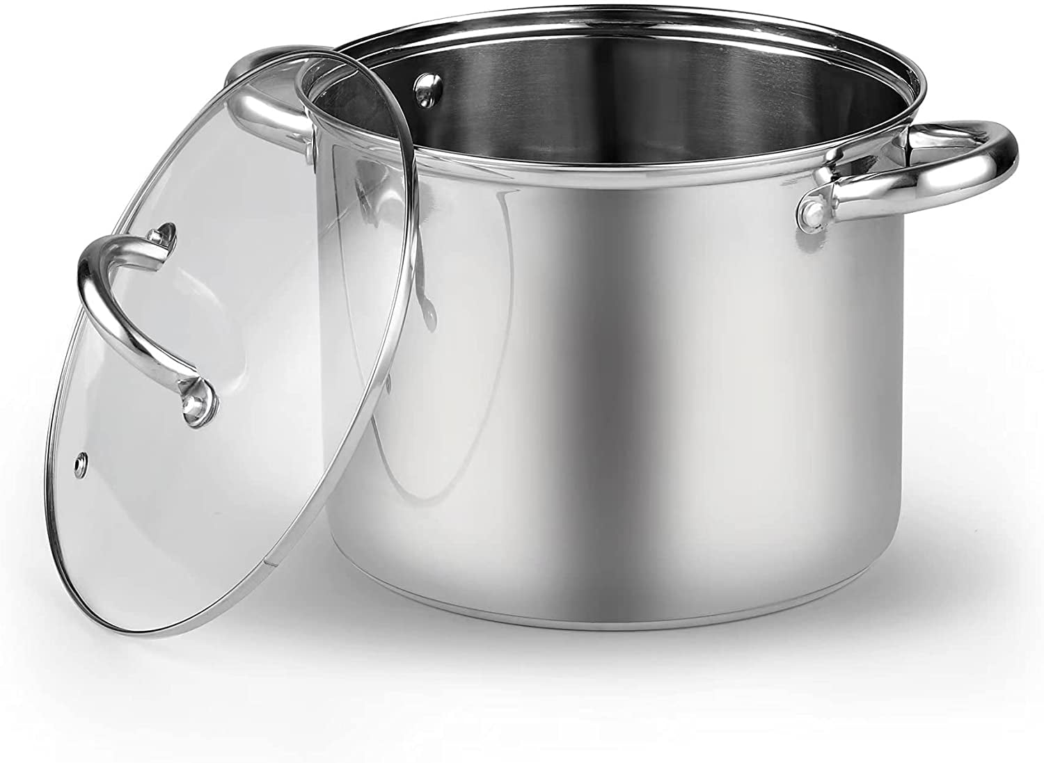 DricRoda Soup Pot 8 Quart Pot Stainless Steel Pasta Pot, Nonstick Stock Pot  Cooking Pot with Lid and Handles, Large Pot Big Pot for Cooking Glass Lid