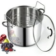 thumbnail image 1 of Cook N Home Water Bath Canner with Jar Rack & Glass Lid, Professional Stainless Steel Canning Pot 20 Quart, with Stay-Cool Handles, Multiuse Pot, Induction Capable, 1 of 8