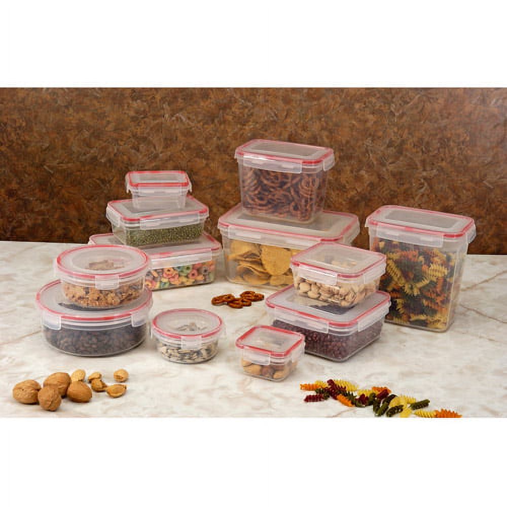 Cook Pro 24-Piece Food Storage Set, Plastic with latches, Reusable ...