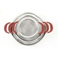 thumbnail image 1 of Cook Pro 3 Piece Reinforced Stainless Steel Mesh Colanders with Red Handles, 1 of 5