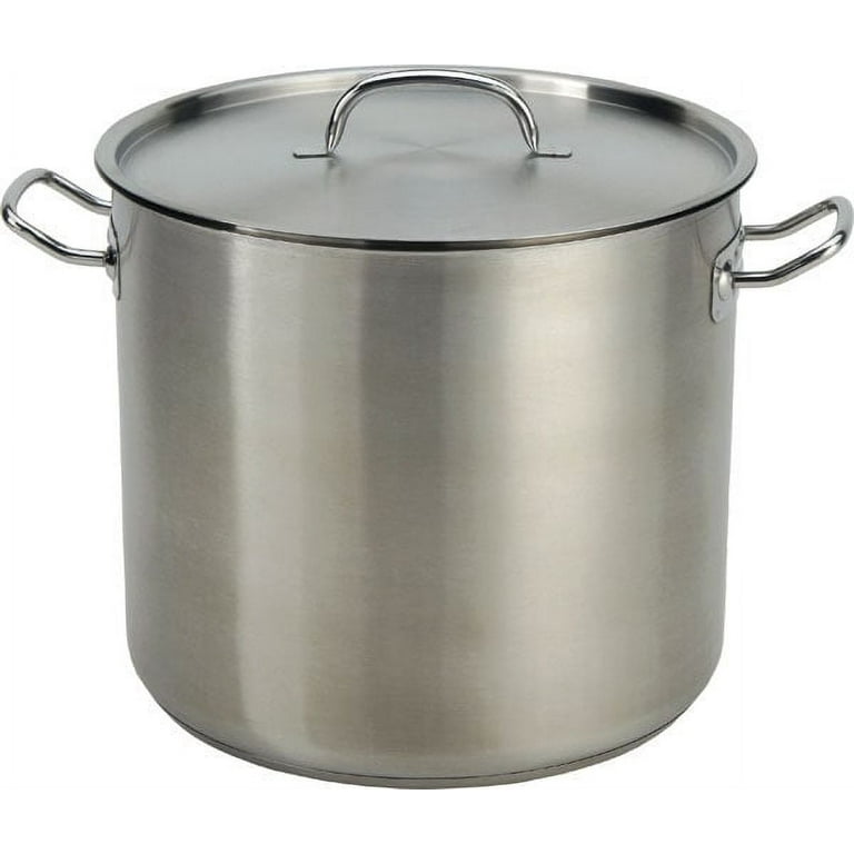 35L Large Stock Stainless Steel Pot Restaurant Kitchen Soup Big Cooking w/  Lid