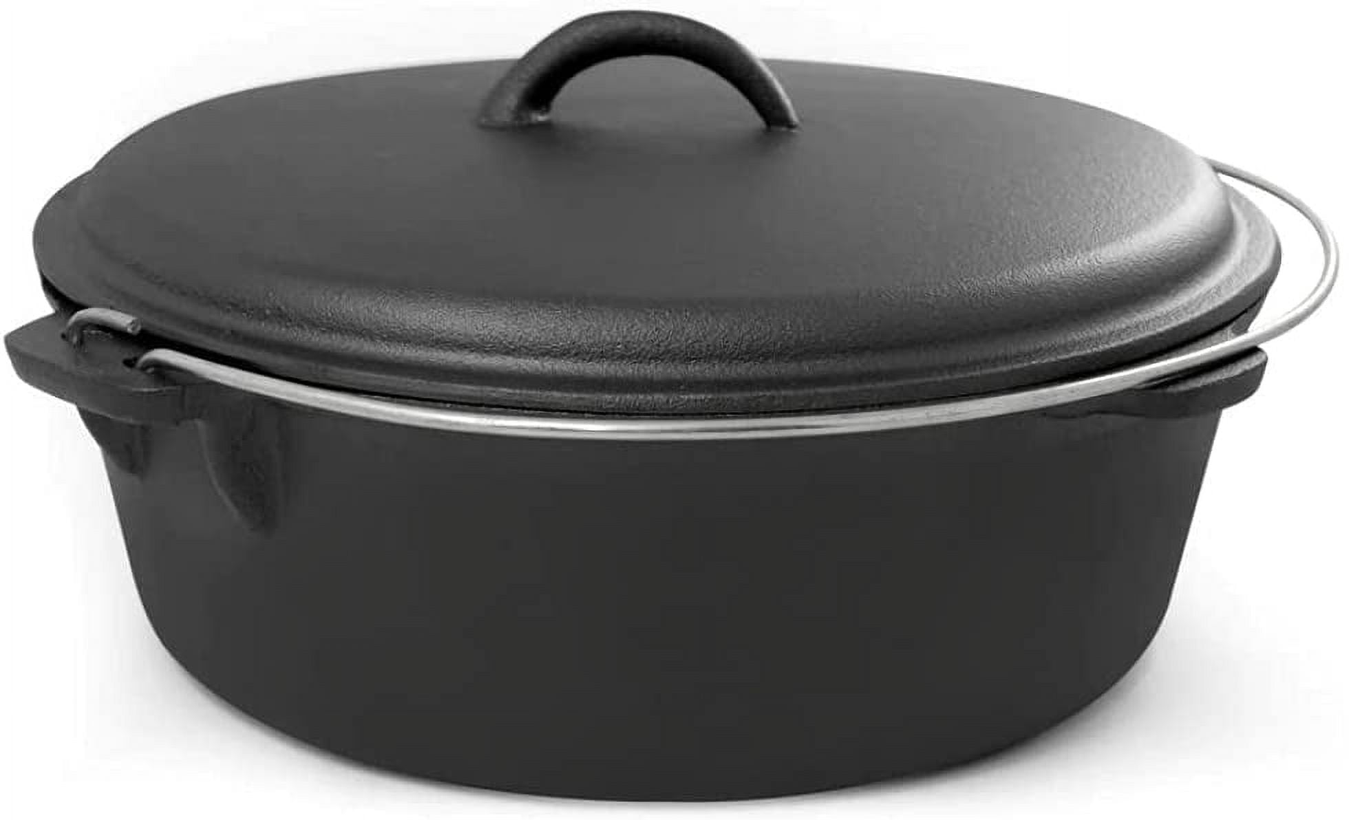 Cast Iron Dutch Oven with Lid-6 Quart Enamel Coated Pot for Oven or  Stovetop Soup Stew, 1 unit - Kroger