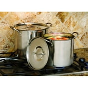 Cook Pro - Stainless Steel Stock Pot Set with Lids, Mirror, Polished