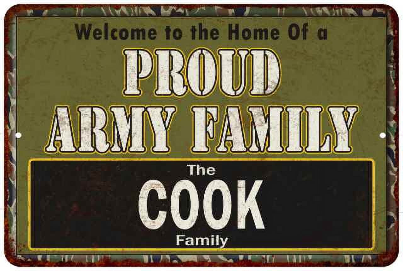 Cook Proud Army Family Sign Gift 8x12 Metal Sign 108120023060 - Walmart ...
