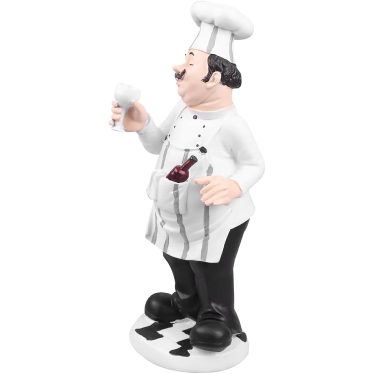 Cook Statue Tabletop Birthday Gift Fat Chef Figurines Bookshelf Statue ...