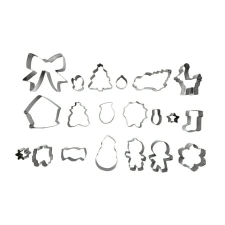 Cook With Color 20pc stainless steel cookie cutter set