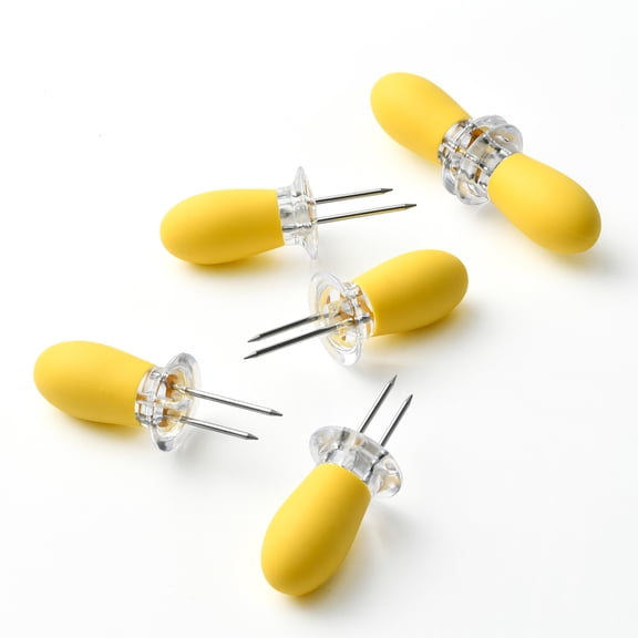 Cook with Color Corn Holder Set, 6 Piece, Soft TPR Handles & Stainless Steel Prongs
