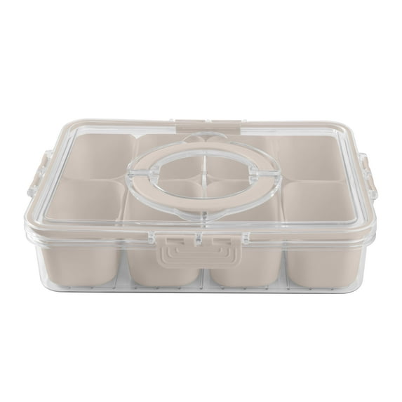 Cook With Color Snackle Box for Kids Lunch Box and Snack Container, Brown