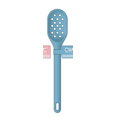 thumbnail image 1 of Cook With Color 12-Inch Silicone Slotted Spoon - Heat Resistant & Dishwasher Safe, Blue, 1 of 5