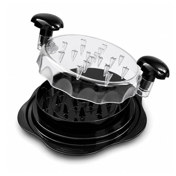 Cook With Color Chicken Shredder Tool with Clear Lid, BPA-Free Twist Meat Shredder with Ergonomic Handle for Chicken, Beef and Pork