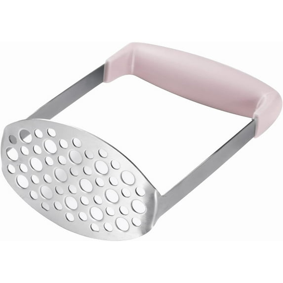 Cook With Color Hand Held Potato Masher - Professional Stainless Steel with Soft Comfort Handles Food Masher, Collapsible