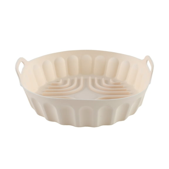 Cook With Color cream round silicone air fryer liner