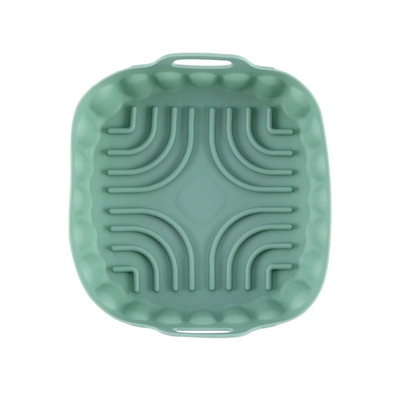 Cook With Color sage square silicone air fryer liner