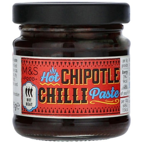 Cook With M&S Hot Chipotle Chilli Paste 95g, British Import (Pack of 2)