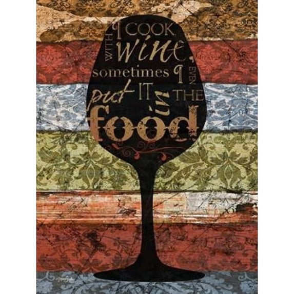 Cook With Wine Poster Print by Diane Stimson