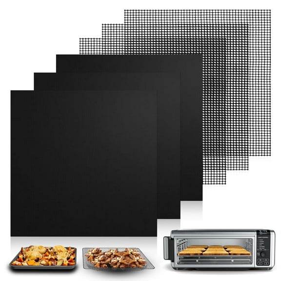 Cook's Aid 6PCS Air Fryer Oven Liners, Non-stick Air Fryer Oven Mat Baking Mat Compatible Ninja Foodi